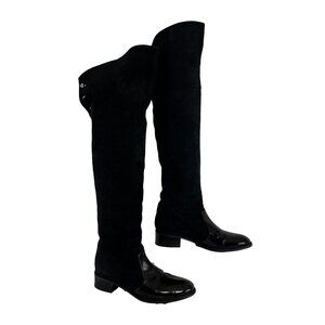 Violavinca Suede Knee-High Boots Womens EU Size 38 Made in Italy